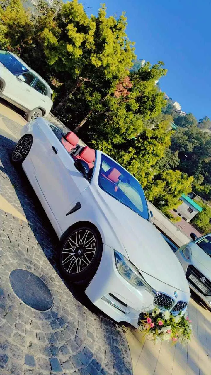 BMW Z4 Roadster White convertible wedding car