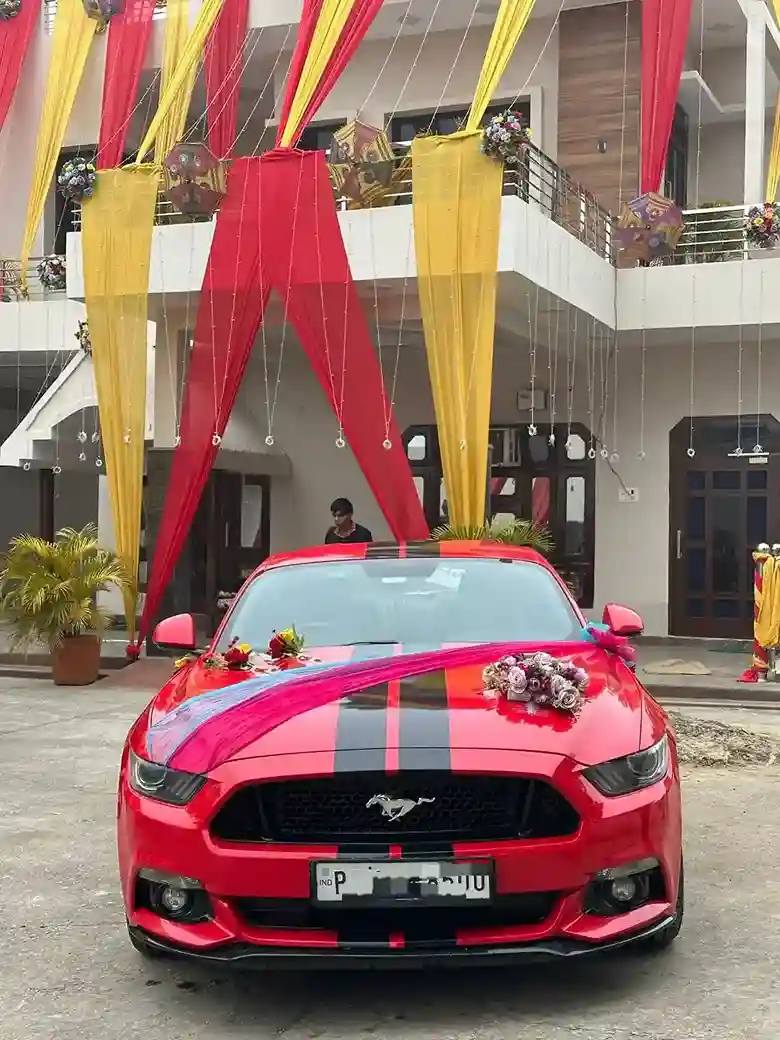 Ford Mustang decorated sports car