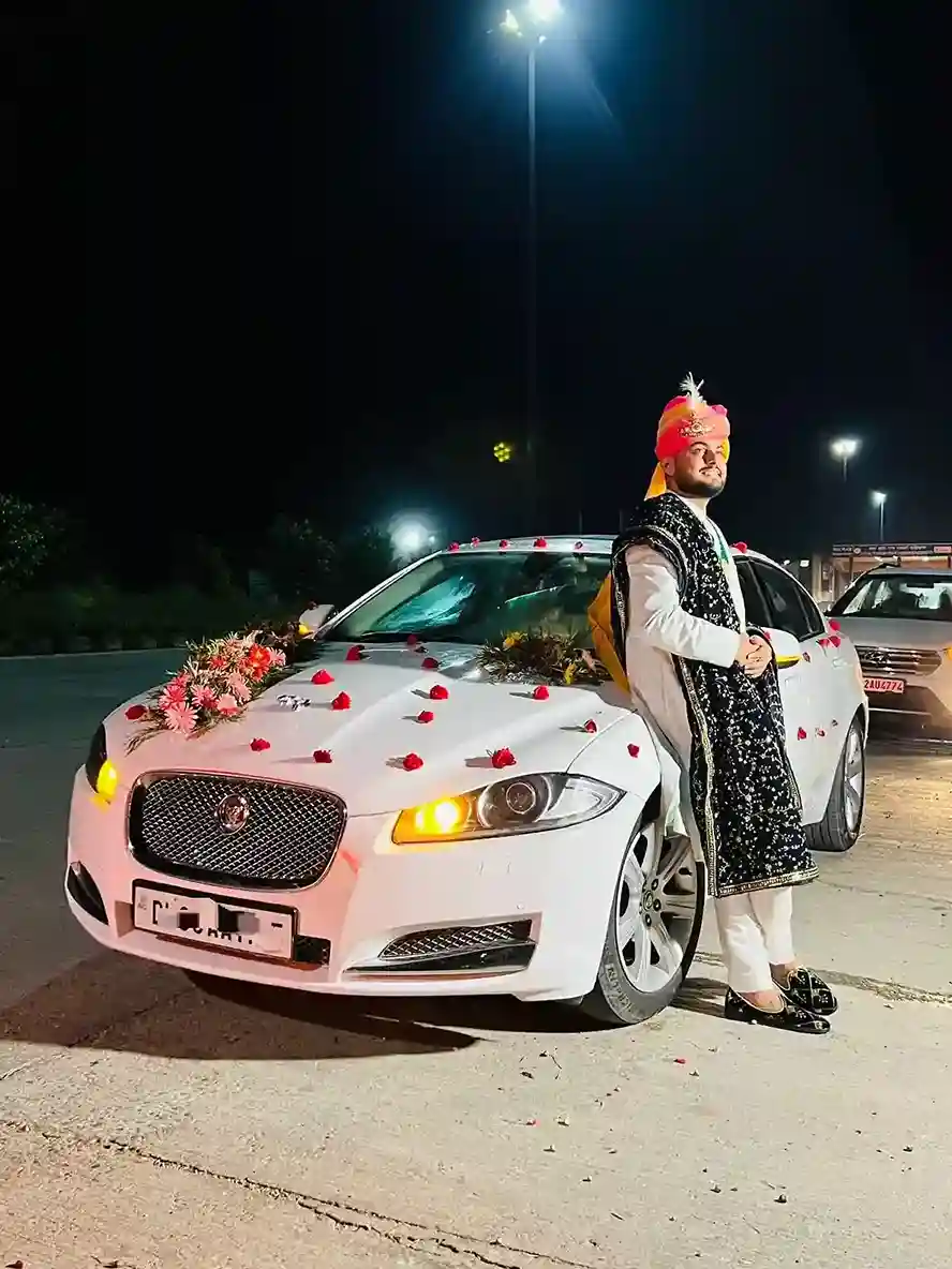 Jaguar XF White luxury wedding car